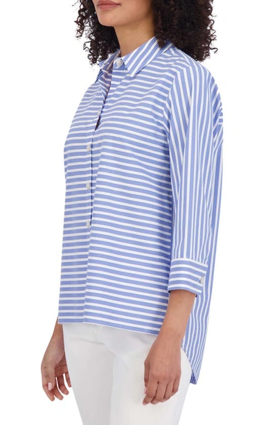 Shop Foxcroft Kelly Button-up Shirt In Periwinkle