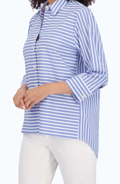 Shop Foxcroft Kelly Button-up Shirt In Periwinkle