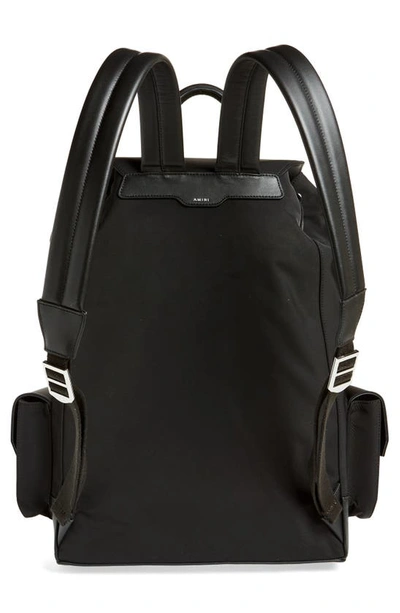 Shop Amiri Staggered Logo Backpack In Black