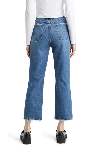 Shop Frame Le High 'n' Tight Crop Mini Bootcut Jeans In Del Amo Grind