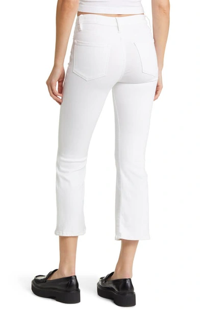 Shop Frame Le One Crop Mini Boot Jeans In Blanc