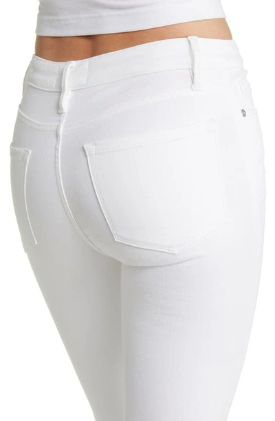 Shop Frame Le One Crop Mini Boot Jeans In Blanc