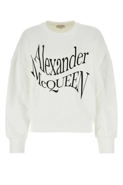 Shop Alexander Mcqueen Sweatshirts In White