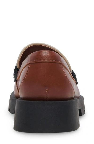 Shop Dolce Vita Elias Loafer In Brown/ Black Leather