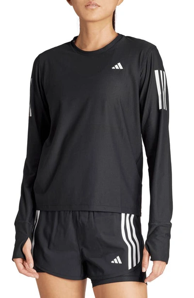 Shop Adidas Originals Own The Run Long Sleeve T-shirt In Black