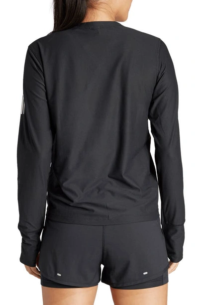 Shop Adidas Originals Adidas Own The Run Long Sleeve T-shirt In Black