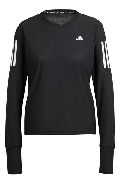 Shop Adidas Originals Adidas Own The Run Long Sleeve T-shirt In Black