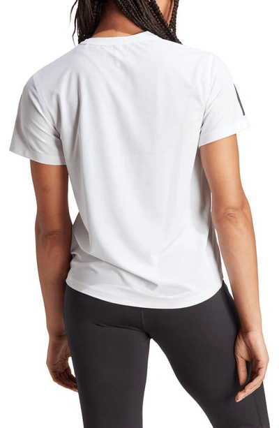 Adidas Originals Adidas Aeroready Train Essentials 3-stripes Tee In White And Black In White