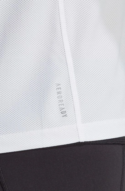 Adidas Originals Adidas Aeroready Train Essentials 3-stripes Tee In White And Black In White