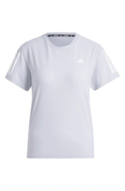 Shop Adidas Originals Own The Run Performance T-shirt In Halo Silver