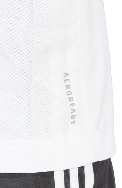 Adidas Originals Adidas Aeroready Train Essentials 3-stripes Tee In White And Black In White
