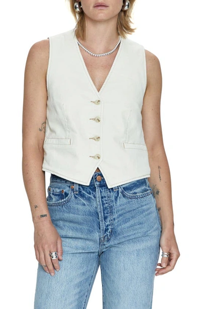 Pistola Vero Cotton Button-up Vest In Ecru