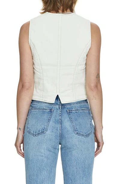 Pistola Vero Cotton Button-up Vest In Ecru