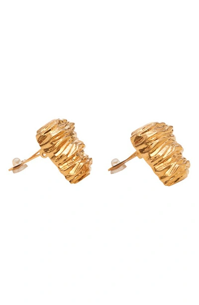 Shop Tom Ford Moon Clip-on Earrings In 1y049 Vintage Gold