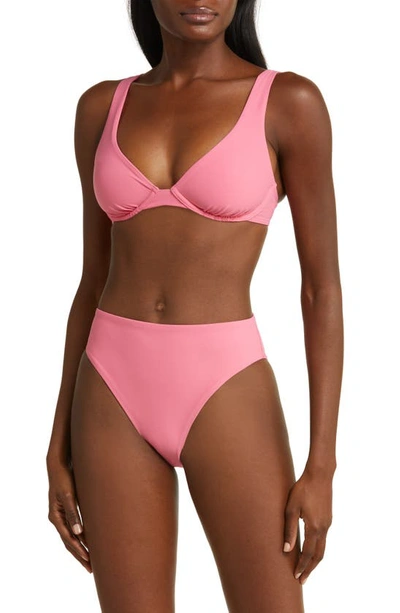 Shop Bondi Born Pamela Underwire Bikini Top In Rose