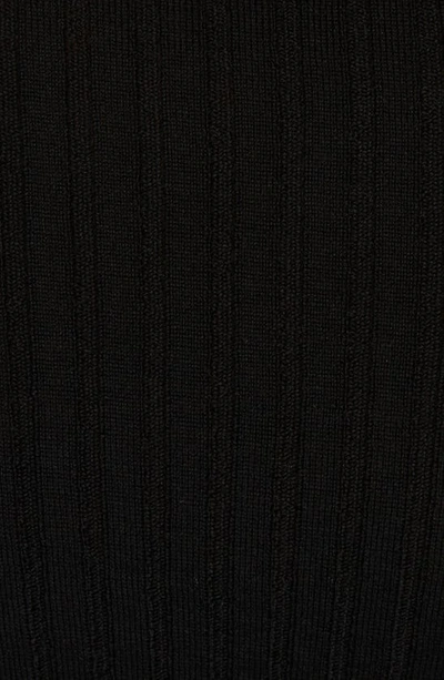 Shop Versace Medusa Rib Turtleneck Sweater In Black