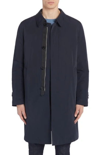 Shop Tom Ford Classic Fit Microfaille Raincoat In Ink