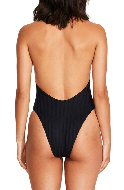 Shop Vitamin A Alia Rib One-piece Swimsuit In Black Superib