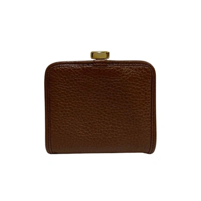 Shop Dior Brown Leather Wallet  ()