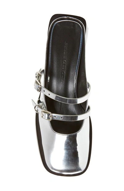 Shop Justine Clenquet Andie Mary Jane Mule In Silver