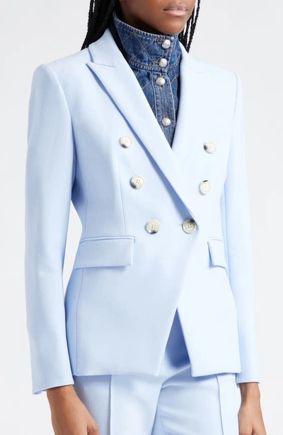 Shop Veronica Beard Miller Dickey Jacket In Ice Blue