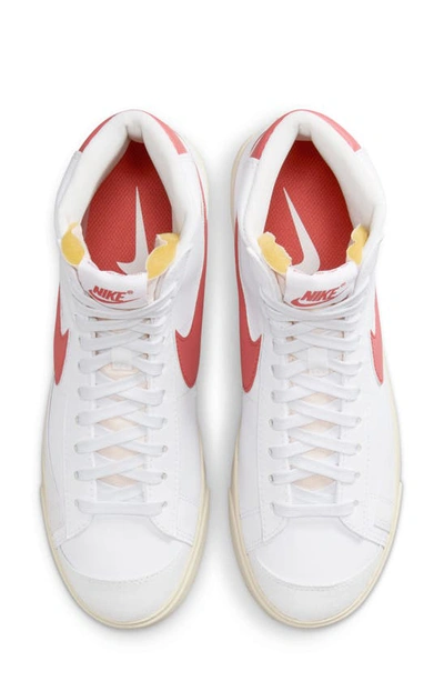 Shop Nike Blazer Mid '77 Sneaker In White/ Red/ Sail