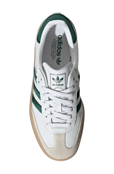 Shop Adidas Originals Samba Sneaker In White/ Green/ White