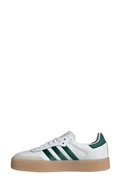 Shop Adidas Originals Samba Sneaker In White/ Green/ White