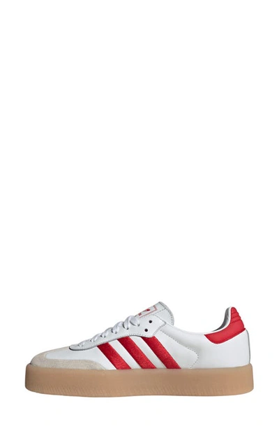Shop Adidas Originals Samba Sneaker In White/ Scarlet/ White