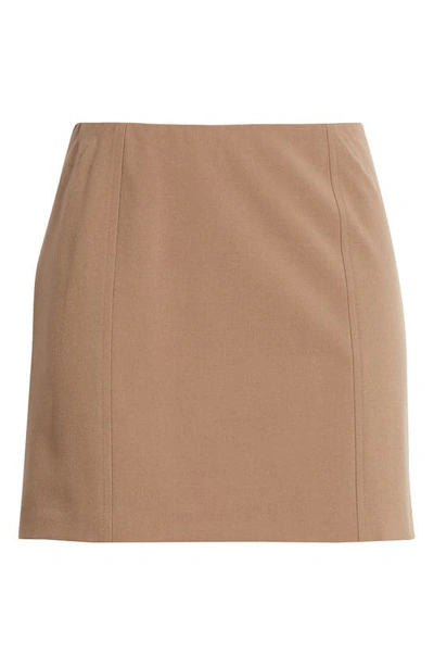 Open Edit Tailored Miniskirt In Brown Caribou