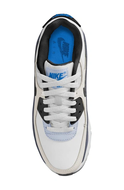 Shop Nike Kids' Air Max 90 Sneaker In Blue/ Black/ Phantom/ Grey