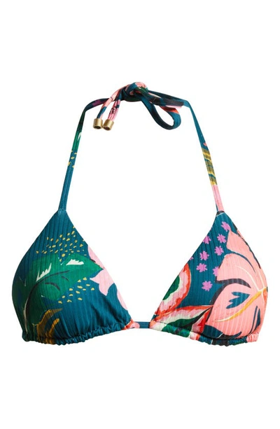 Shop Vitamin A Gia Tropical Floral Print Triangle Bikini Top In Painted Jungle Ecorib