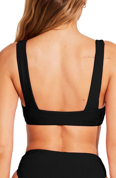 Shop Vitamin A ® Skylar Ring Detail Rib Bikini Top In Black Ecorib
