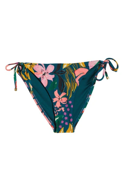 Shop Vitamin A Elle Floral Side Tie Bikini Bottoms In Painted Jungle Ecorib