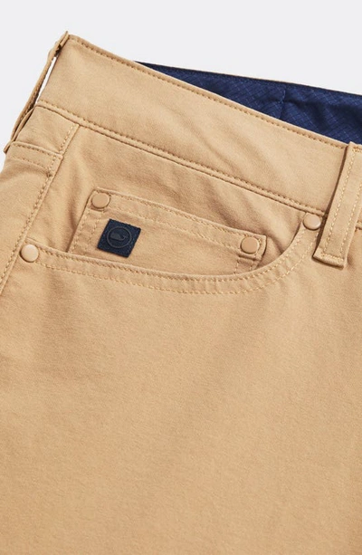 Vineyard Vines On The Go Canvas Five Pocket Pants In Officer Khaki