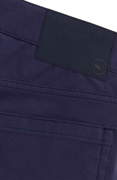 Vineyard Vines On The Go Canvas Five Pocket Pants In Nautical Navy