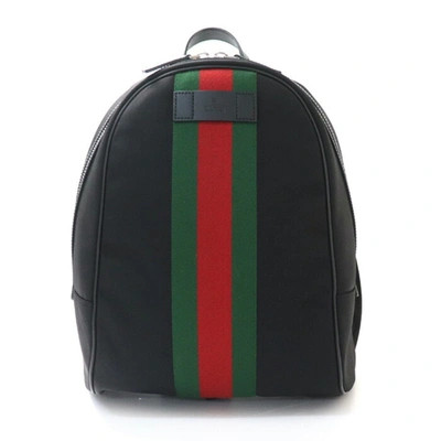 Shop Gucci Ophidia Black Leather Backpack Bag ()