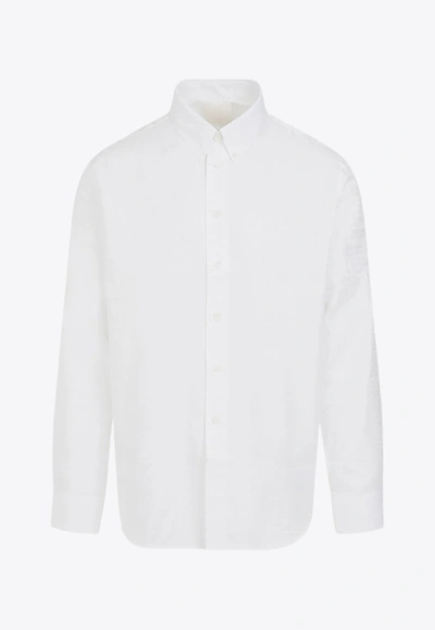 Shop Givenchy 4g Logo Long-sleeved Shirt In White
