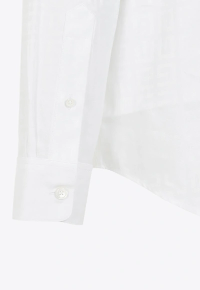 Shop Givenchy 4g Logo Long-sleeved Shirt In White