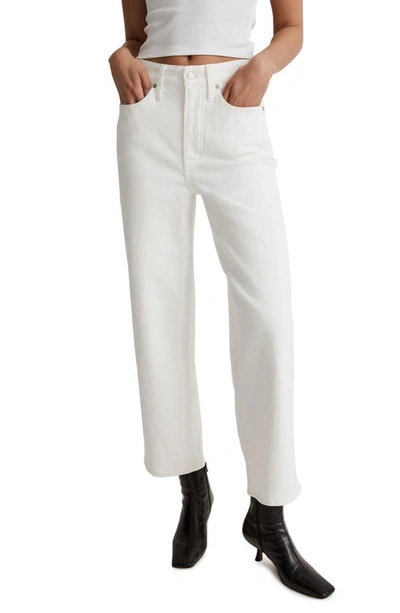 Shop Madewell The Perfect Vintage Wide Leg Crop Jeans In Tile White