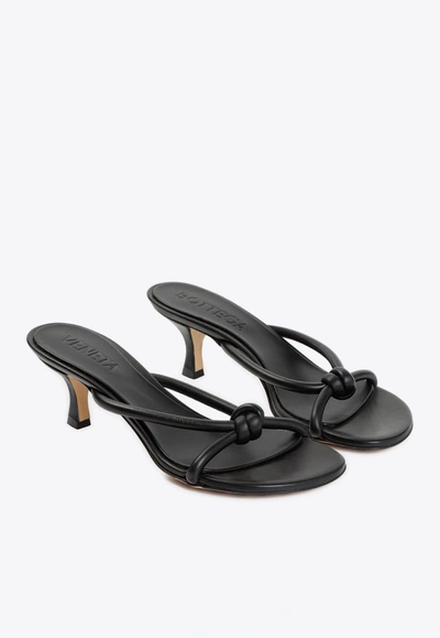 Shop Bottega Veneta Blink 50 Knotted-strap Sandals In Black