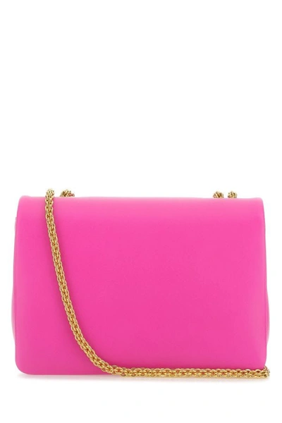 Shop Valentino Garavani Woman Pink Pp Leather One Stud Shoulder Bag