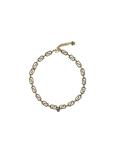 Shop Versace Necklaces In Vintage Gold