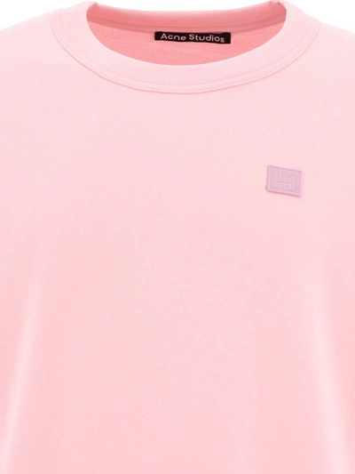 Shop Acne Studios "face" Sweatshirt In Pink