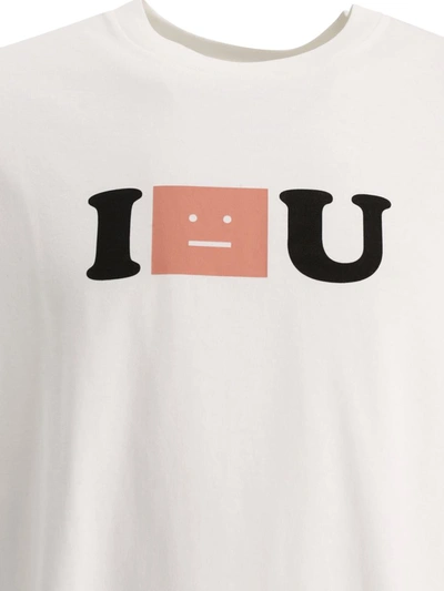 Shop Acne Studios "face" T-shirt In White