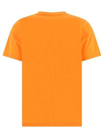 Shop Acne Studios "face" T-shirt In Orange