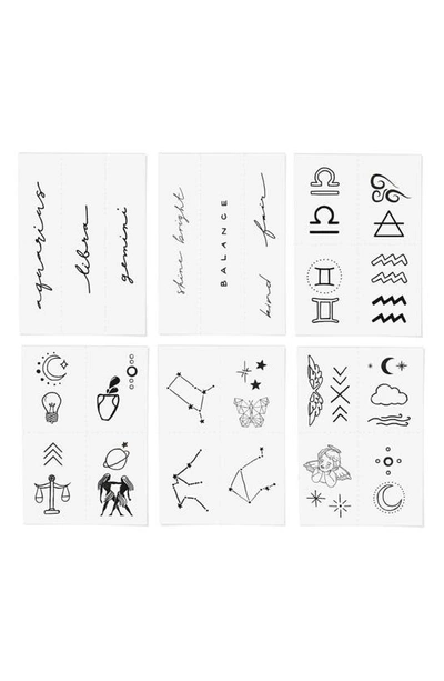 Shop Inked By Dani Air Zodiac Temporary Tattoos In Black