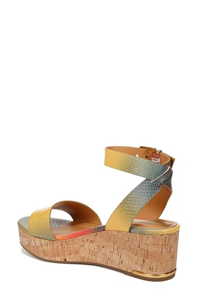 Shop Franco Sarto Presley Ankle Strap Platform Wedge Sandal In Rainbow
