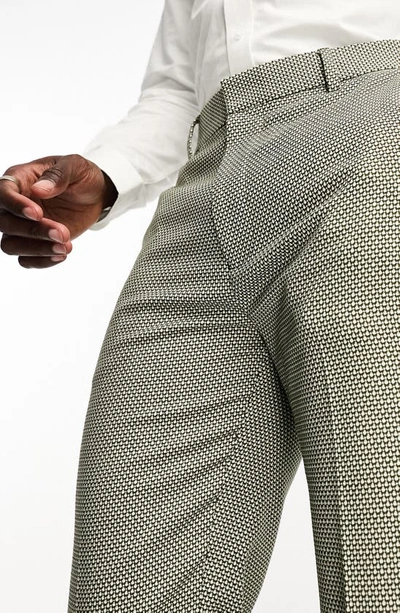Shop Asos Design Slim Fit Suit Trousers In Dark Green