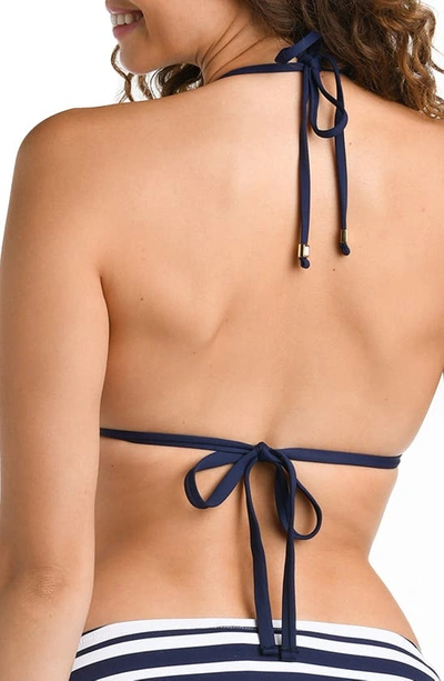 Shop La Blanca Halter Tall Bikini Top In Indigo